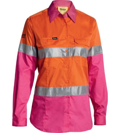 Picture of Bisley,Women's Taped Cool Lightweight Hi Vis - Long Sleeve